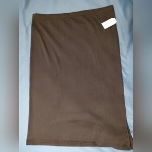 Navy Blue Ribbed Skirt